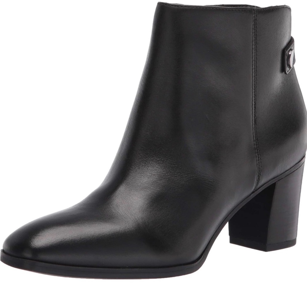 Franco Sarto Women's Ilaria Ankle Boot Sz 8 Black Leather - Picture 2 of 12